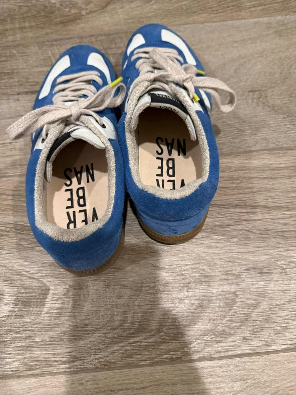 VERBENAS Blue and White Women's Suede Sneakers
